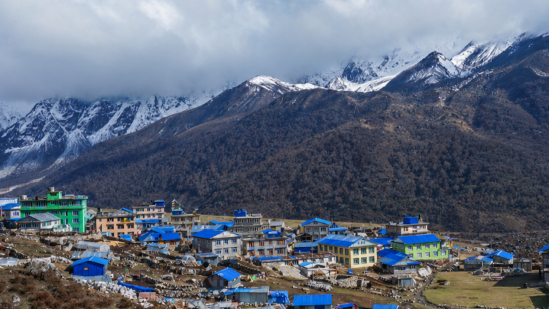 langtang view from heli - Langtang Helicopter Tour