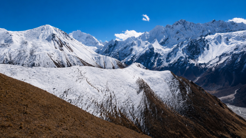 langtang view from helicopter - Langtang Helicopter Tour