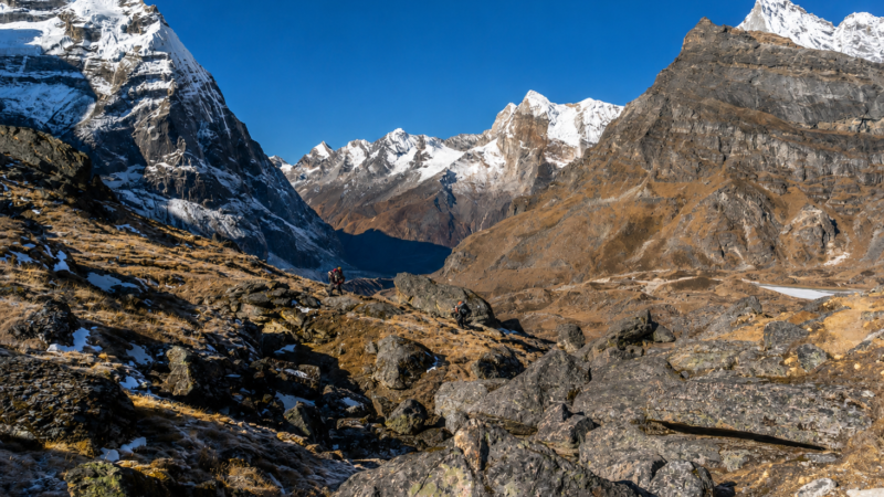 trekking on the way to mera peak - Mera Peak Climbing in Nepal