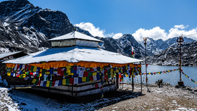 temple in Gosaikunda lake - Gosaikunda Lake Trek